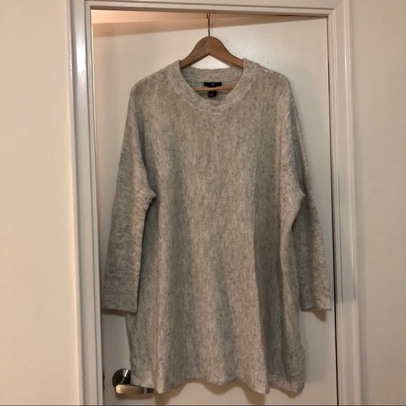 H&M Dresses & Skirts - SOLD - H&M grey marbled knit sweater dress